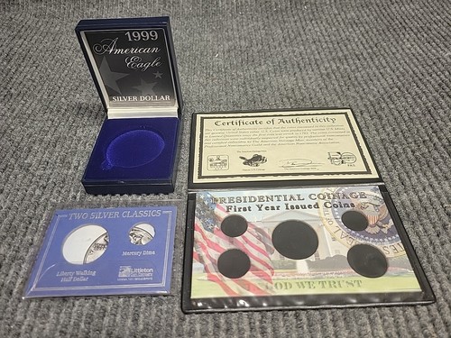 3 Pc Silver Coin Displays Holders Empty