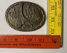 Vintage The Right To Bear Arms - Guns - 2nd Amendment - Belt Buckle w/ Eagle