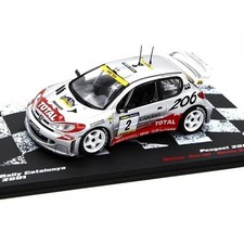 Peugeot 206 WRC Auriol 2001 Rally Catalonia 1:43 Ixo altaya diecast