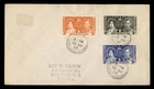 DR WHO 1937 BRITISH HONDURAS FDC KGVI CORONATION COMBO R56900