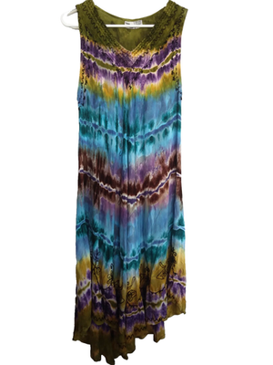 Indian Tropical Fashion dress, one size. multi color, embroidered. Very  good | eBay