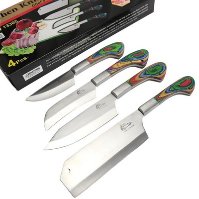 New Butcher Cleaver Chef Kitchen Knife Set Meat Chopper Stainless Steel Pakkawoo