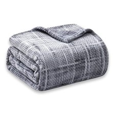 Fleece Bed Blanket King Size, Super Soft and Cozy 90"x102" Graphite Light Grey