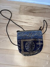 Designs By Diana Small Crossbody Purse Bag Tapestry Made In USA Multi Color