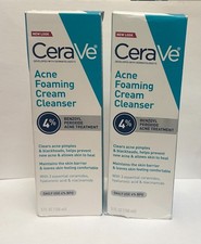 2 Pack CeraVe Acne Foaming Cream Cleanser 5 oz Exp 05/2026+