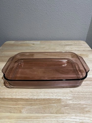 Vintage Pyrex Cranberry Glass Baking Dish 233-R 3 Qt – 15x9x2 in