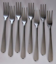 8 Cocktail Appetizer Seafood Forks Stainless ...