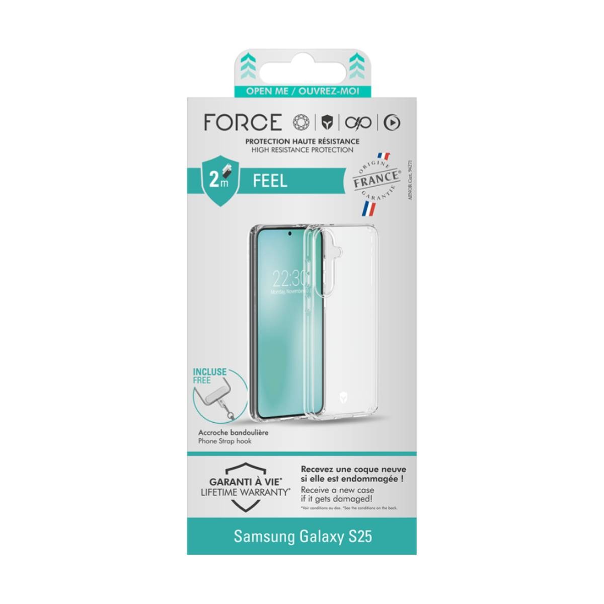 Coque Force Case Samsung S25 transparente antichoc 2m - 2
