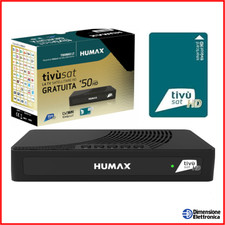 Decoder Satellitare Tivusat HUMAX con Tessera ricevitore scheda HD 3801S2 tv sat