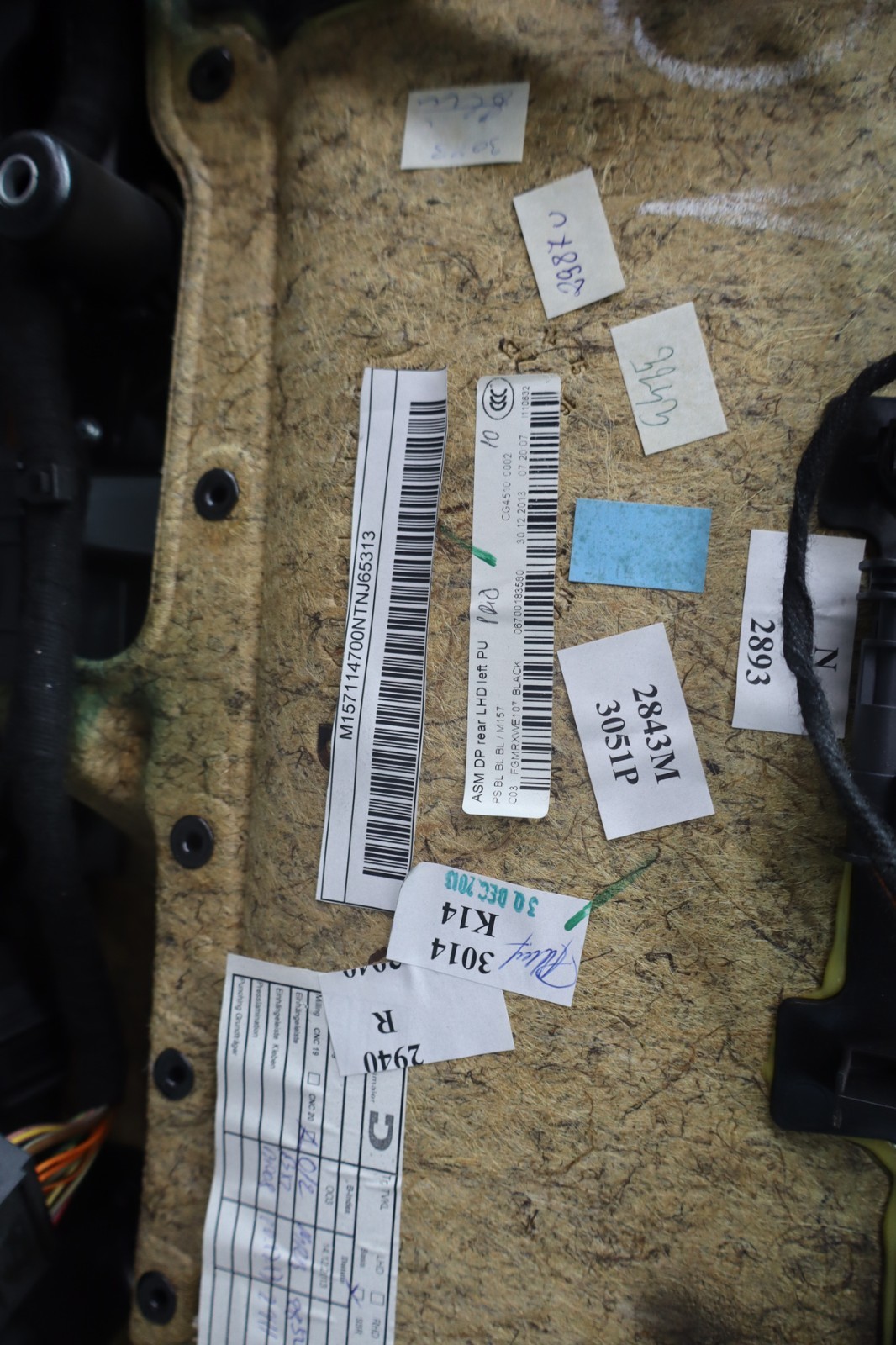 14-17 Maserati Ghibli Rear Left Side Interior Door Trim Panel Assembly Oem