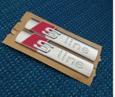Original Audi s line Schriftzug Logo Zeichen Emblem   ( 2 Stück )