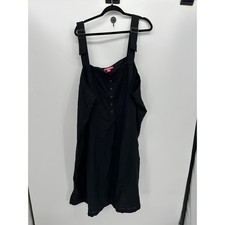 Woman Within Minimal Linen Midi Overall Dress Women Sz 5X Coastal Resort Chic