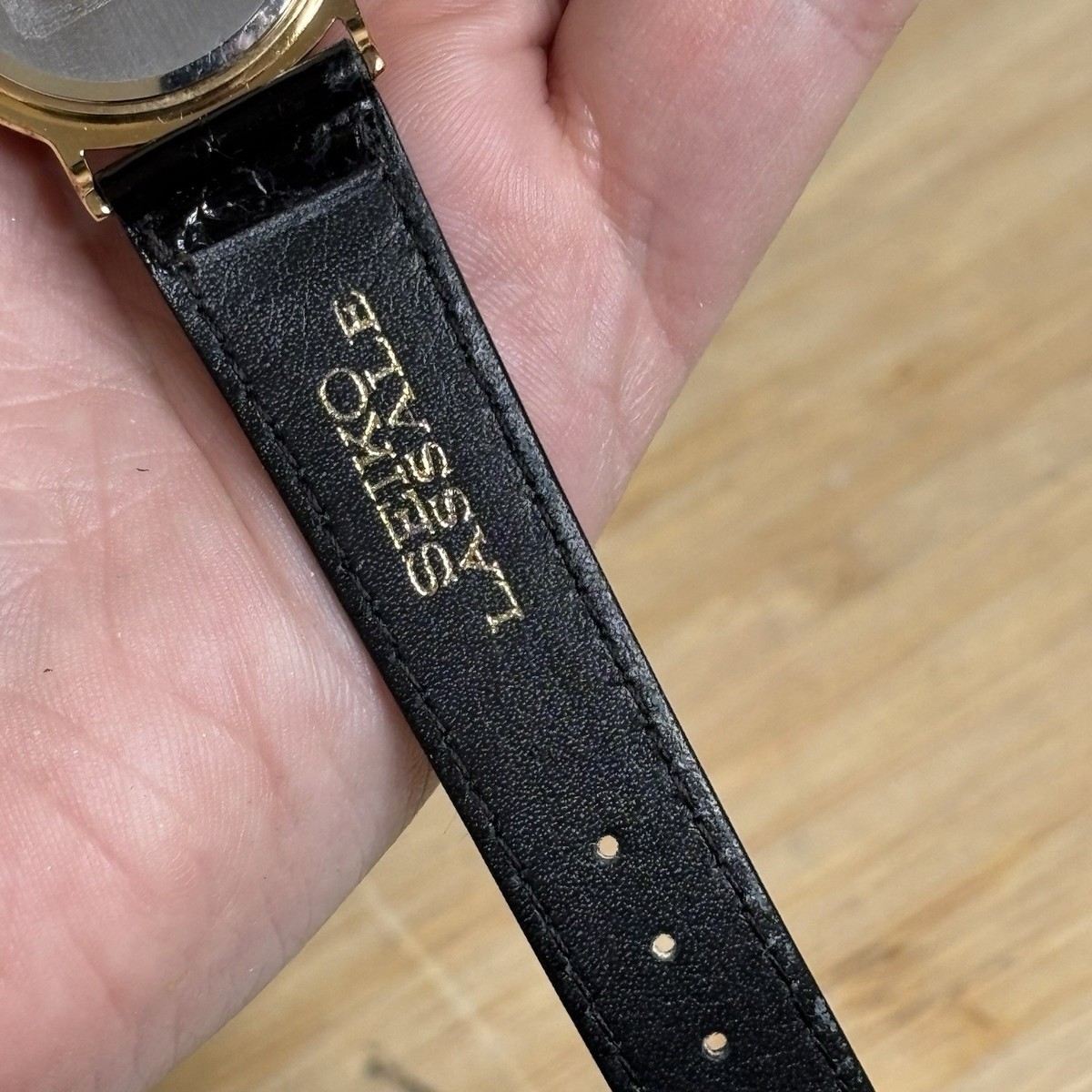 Neo Vintage NOS 1980's LASSALE by SEIKO Thin Watch Quartz Gold