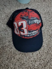 Brian Vickers #83 Red Bull Racing Team Baseball Hat Cap Blue Mesh Snapback 