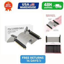 LINKUP PCIe 5.0 x16 Riser Cable Right Angle Vertical GPU Mount 20cm