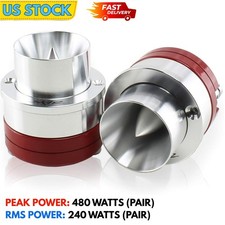 1" 480Watt Neodymium High Compression Bullet Super Tweeters Car Audio Clear Loud