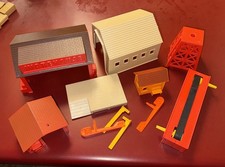 1972 Mattel Putt Putt Buildings Covered Bridge Train Depot Gas Station 11 PCs