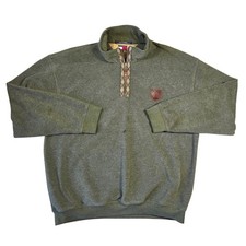 Tommy Hilfiger Men's Green Fleece 1/4 Zip Pullover Sweatshirt Mens XXL Preppy