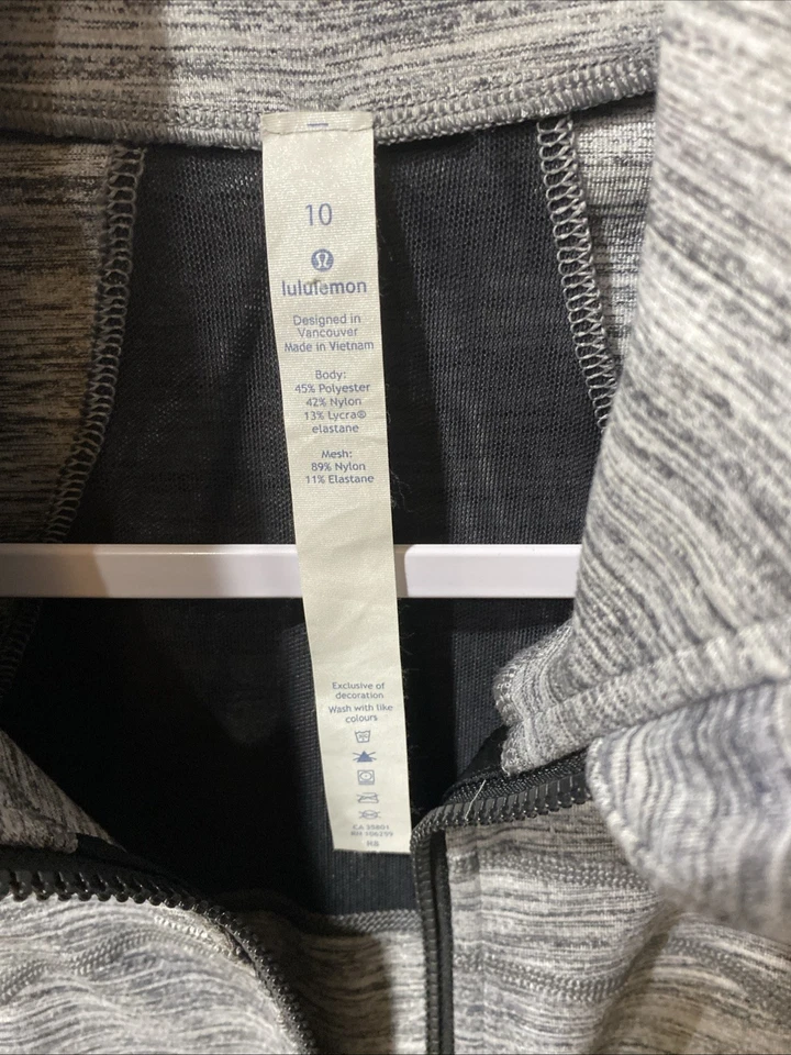 Куртка женская Lululemon Define размер 10 цвет Space Dye Camo Seal серая темно-угольная на молнии - Изображение 3 из 4