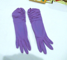 Van Raalte purple nylon ruched gloves, never worn