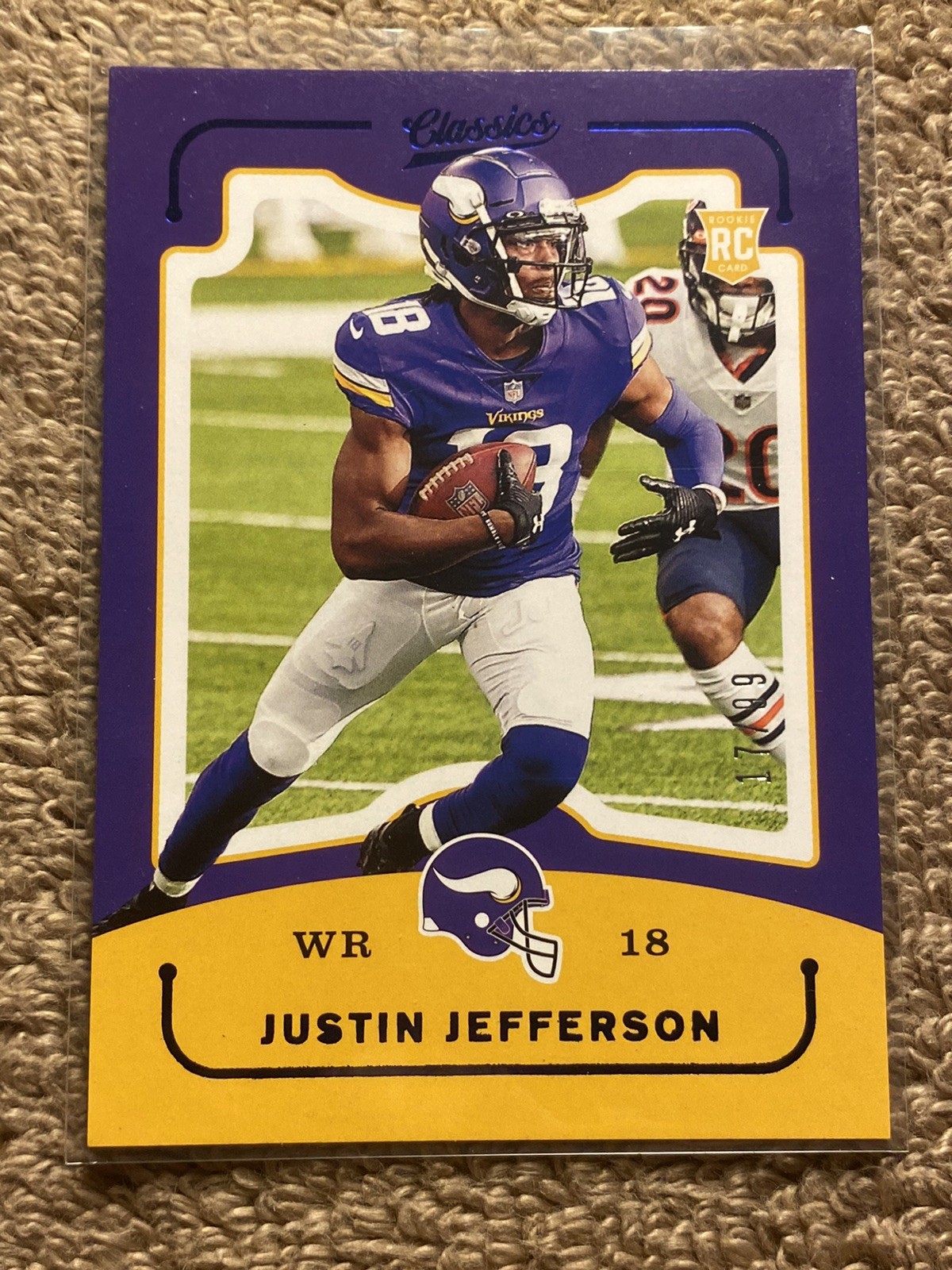 2020 Panini Chronicles Classics Justin Jefferson /99 Rookie RC #CL-13 Vikings
