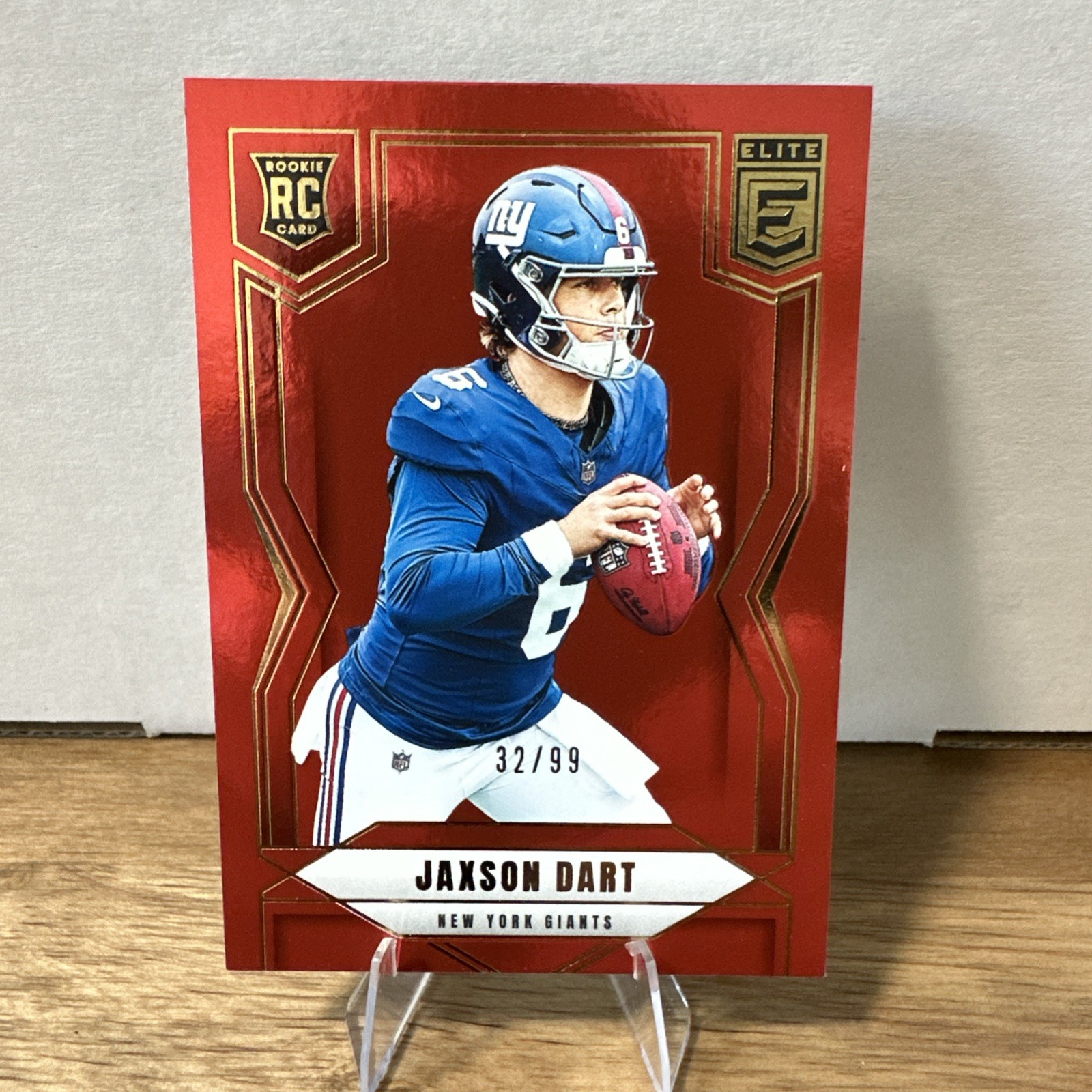 2025 Panini Donruss Elite - Rookies Jaxson Dart #103 Red /99 (RC)