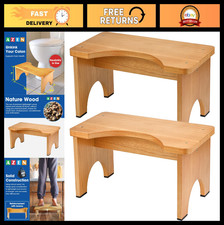 2 Pack Wooden Toilet Stool for Adults, Portable Squatty Potty for Bathroom Use