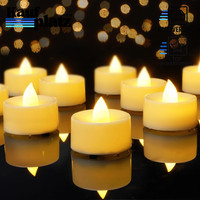 Flammenlose LED Teelichter 12Er Set Warmweiß Licht Mit WachshüLle