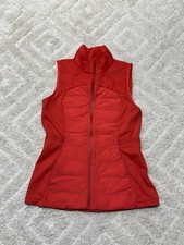 Lululemon Down For It All Vest Womens Size 8 Carnation Red