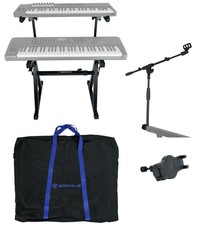 Rockville Z55 Z-Style 2-Tier Keyboard Stand Bag Mic/Tablet Stand Attachment