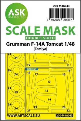 F-14A Tomcat double-sided painting mask for Tamiya / 1:48