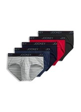 Jockey Mens Underwear 5 Pack Cotton Blend Brief Navy/Red/Blue/Grey/Black Large