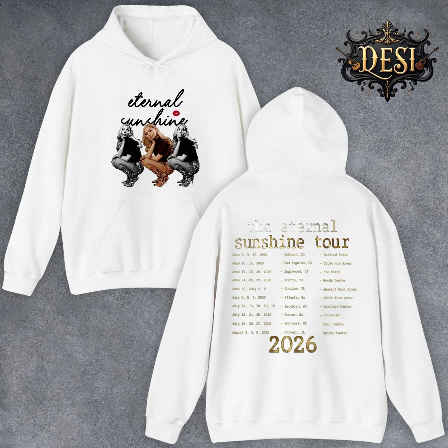 Ariana Eternal Sunshine Tour Double Sided Hoodie 2026