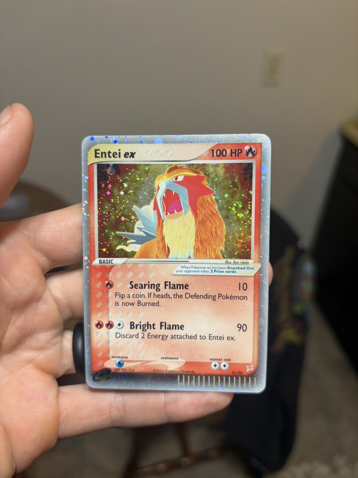 Entei ex 91/95 Team Magma vs Team Aqua Holo - Double Swirl NM