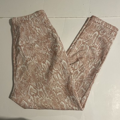Sheike Damen rosa Schlangenleder Slim Fit Hose Größe 10 W28 L26