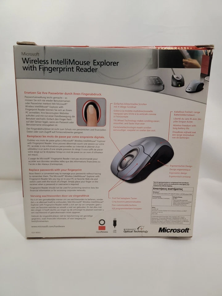 Microsoft Wireless IntelliMouse Explorer Maus 1007 mit Fingerabdruckleser 1034 - Bild 3 von 4