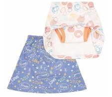 2 Pack MOEMOE BABY Reusable POTTY Toilet TRAINING SKIRT Built in Pants Sz 6 NEW