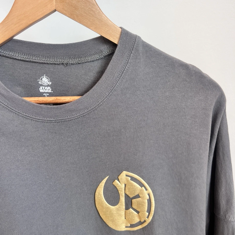 Camiseta Disney Spirit Star Wars Galaxy’s Edge Gris Rebelde Adulto Mediana Foto 3 de 4