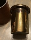 Denby Stoneware Tankard Mug Gold Glaze Real Leather Sleeve Made In England — photo 7