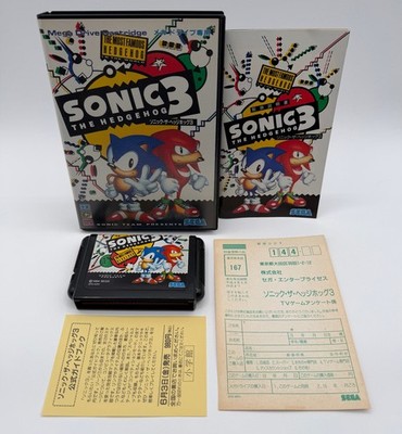 SONIC THE HEDGEHOG 3 Japan Mega Drive MD with Case + Manual + Reg Card MD0175