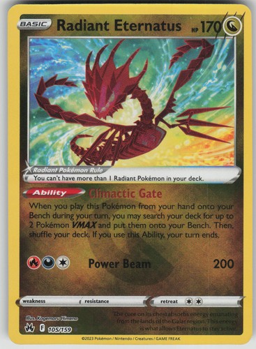 Pokemon TCG Radiant Eternatus Radiant Rare SWSH: Crown Zenith 105/159