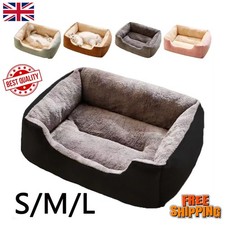 PET DOG BED CAT BEDS LUXURY SOFT WASHABLE PUPPY CUSHION WARM PET BASKET-S M L