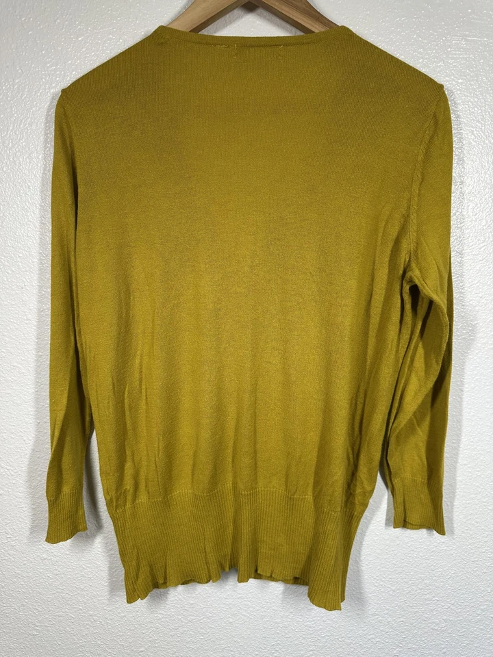 Cárdigan básico activo suéter para mujer XL cuello en V abotonado suéter ligero Foto 2 de 4