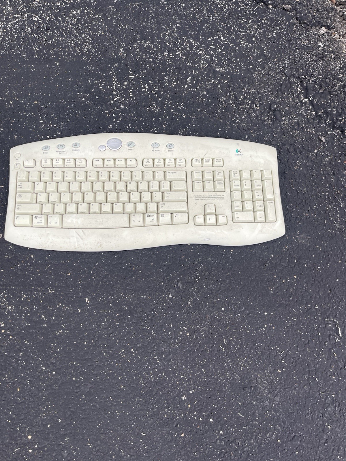 Logitech Wired Multimedia Keyboard USB Vintage Windows XP Era Beige. Available Now for $23.00