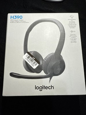 Logitech H390 Wired Headphones with Mic, USB-A Headset with Microphone for PC, N