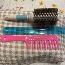 X-Large Round Hair Brush And Wide Tooth Comb