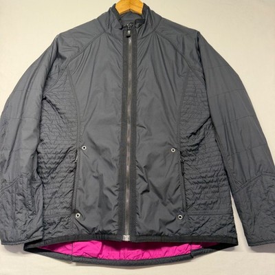 Peter Millar E4 Warmth Quilted Jacket Medium Black Women Full Zip Athletic Golf