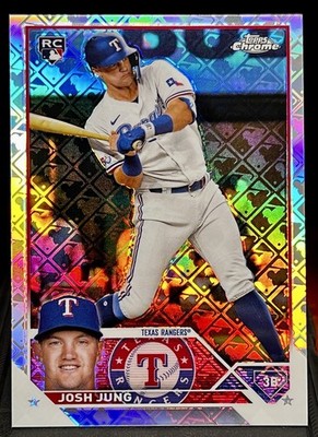 JOSH JUNG 2023 Topps Chrome Logofractor Edition RC Rookie #93 Texas Rangers
