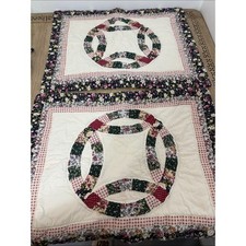 Vintage Floral Patchwork Quilted Pillow Sham Set of2 Cottagecore Farmhouse 20x26