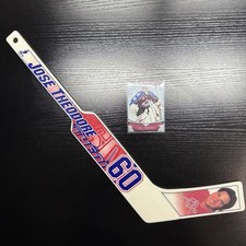 Jose Theodore Montreal Canadians Signature Mini Stick & Colorado Avalanche Card